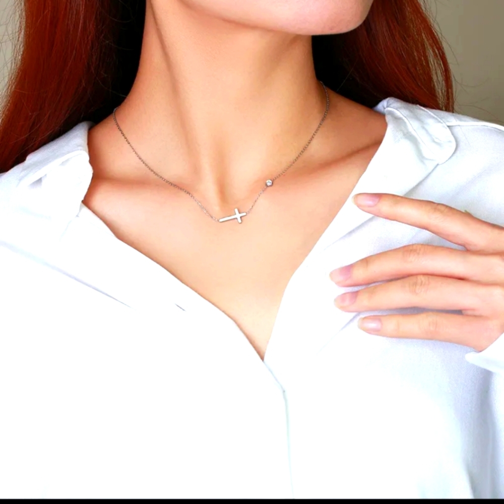 Delicate Petite Cross Necklace
